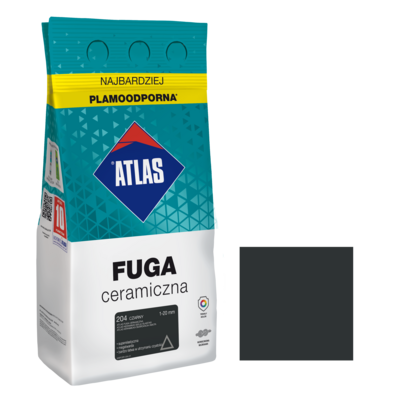 Fuga ceramiczna 204 czarny alubag 5 kg ATLAS