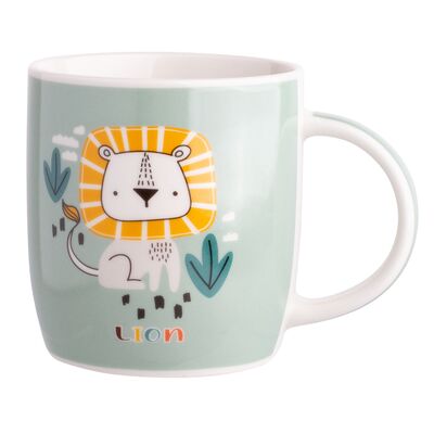 Kubek baryłka szeroka NBC 300ml dek. lew