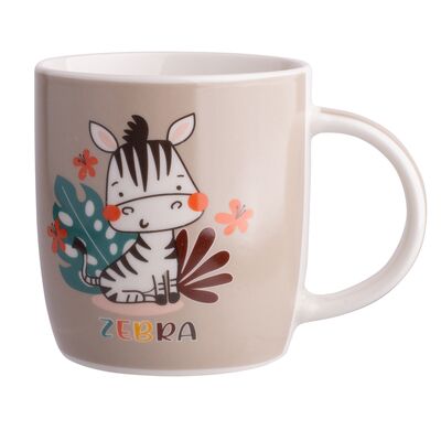 Kubek baryłka szeroka NBC 300ml dek. zebra