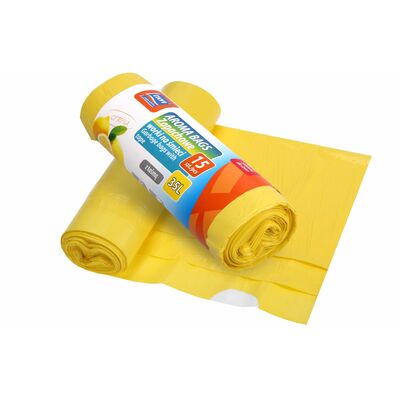 Worki na śmieci Aroma Bags z taśmą Cytrynowe 35 l 15 szt.