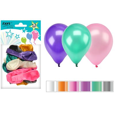 Balony metalizowane LGP 25 cm 12 szt.
