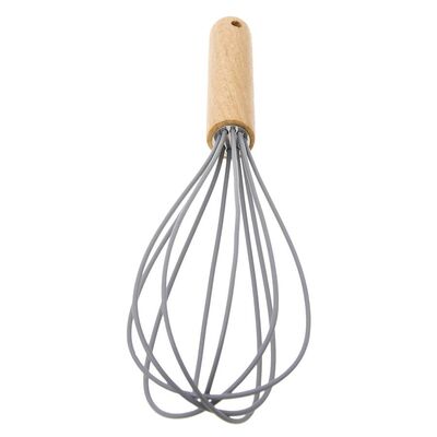 Trzepaczka silikonowa drewniana rączka 28 cm ERINA
