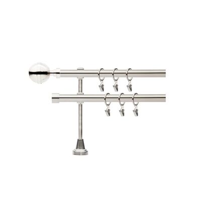 Karnisz podwójny Kalisto 19 mm 240 cm stal