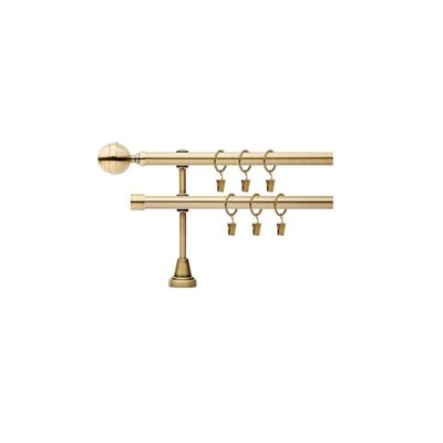 Karnisz podwójny Kula Lux 19 mm 240 cm antyk