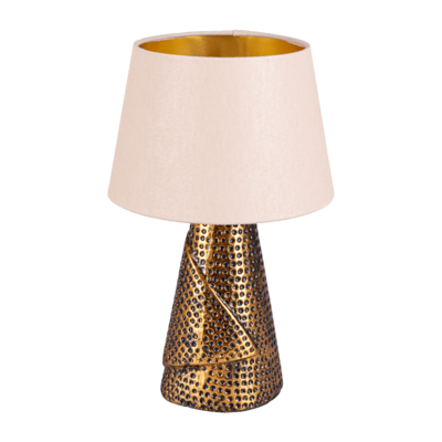 Lampka stołowa MAGDA E27 GOLD / BEIGE STRÜHM
