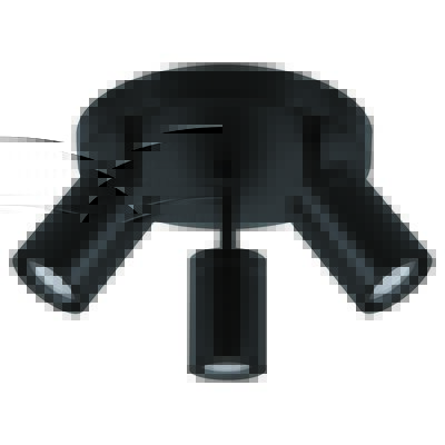 Oprawa do łazienki TENOR GU10 3C BLACK STRÜHM