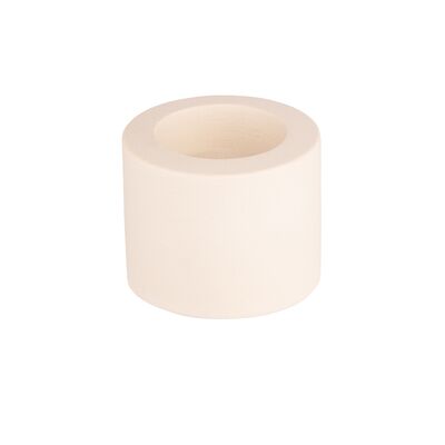 Świecznik ceramiczny 6,5 x 6,5 x 5,5 cm kremowy
