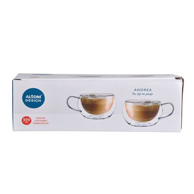 Komplet 2 filiżanek termicznych ANDREA 300 ml