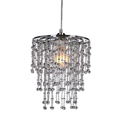 Lampa wisząca RONI 1x60W E27 abażur chromowy