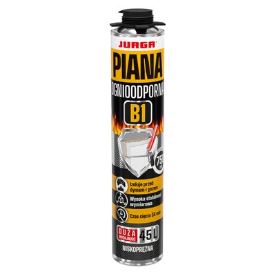 Piana ognioodporna B1 - jednokomponentowa niskoprężna piana montażowo-uszczelniająca 0,75 l