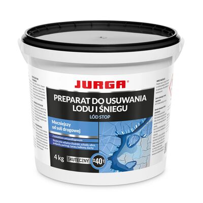 Preparat do usuwania lodu i śniegu LÓD STOP dodatek antypoślizgowy do -40⁰C 4 kg JURGA
