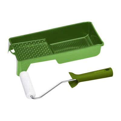 Zestaw rolka Micro 10 cm biały kuweta zielona