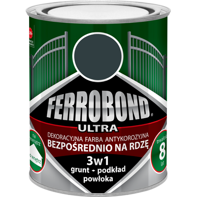 Farba antykorozyjna FERROBOND ULTRA półmat antracyt RAL 7016 0,7 l