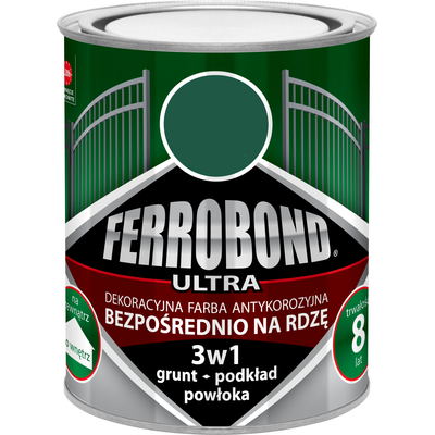 Farba antykorozyjna FERROBOND ULTRA półmat zielony RAL 6005 0,7 l