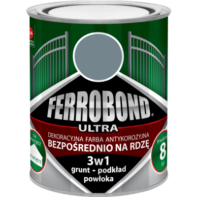 Farba antykorozyjna FERROBOND ULTRA mat stalowy RAL 7046 0,7 l
