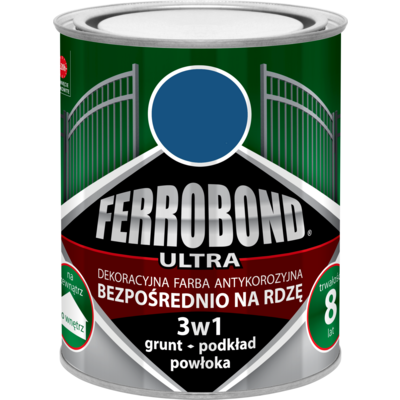 Farba antykorozyjna FERROBOND ULTRA połysk niebieski RAL 5010 0,7 l