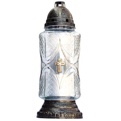 Znicz szklany 35,5 cm Z-60/ZŁ złoty