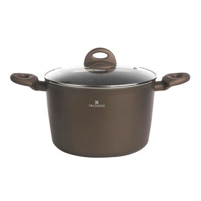 Garnek 24 cm z pokrywą 6l Valdinox Aurum