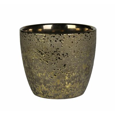 Osłonka ceramiczna GULD 13,8 x 13,8 x 12 cm złota