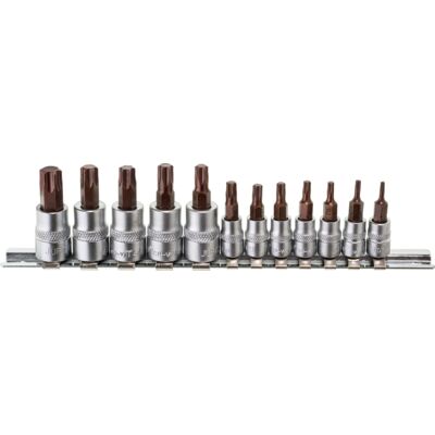 Nasadka Torx - 1/4" L-35mm T 8 x 10 x 15 x 20 x 25 x 27 x 30 3 x 8" L-50 mm T 40 x 45 x 47 x 50 x 55, 12 sztuk Jufisto