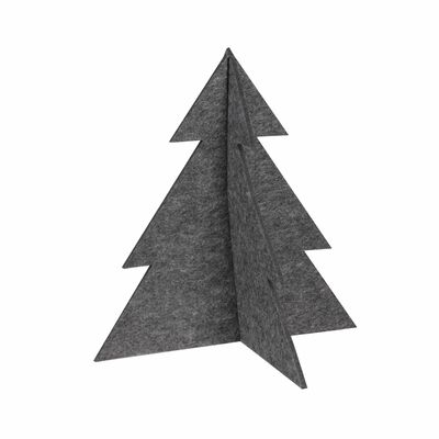 Choinka stojąca dekoracja filc PINE 22 x 23 cm antracyt