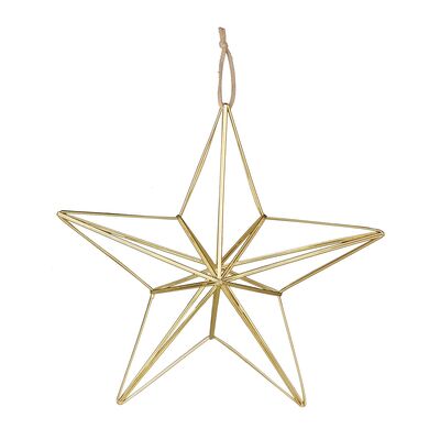 Dekoracja wisząca ASTRA 26 x 6,5 x 26 cm metal złota