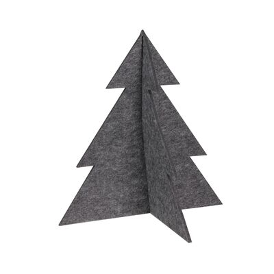 Choinka stojąca dekoracja filc PINE 14 x 15 cm antracyt