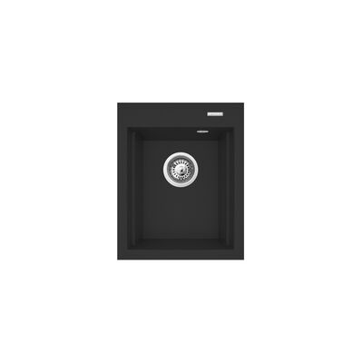 Zlewozmywak Argos 1B1D 39 x 48 cm czarny mat