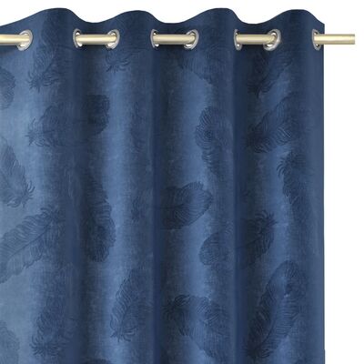 Zasłona Velvet PEACOCK 135 x 250 cm granatowa