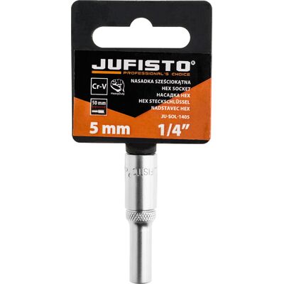Nasadka 1/4" długa 50 mm, 5 mm Jufisto