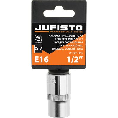 Nasadka Torx zewnętrzna E16 1/2" Jufisto