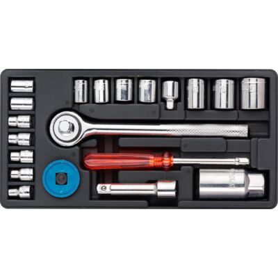 Klucz nasadowy 1/4", 3/8", 4 - 17 mm zestaw 20 sztuk Condor
