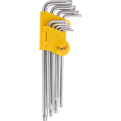 Klucz Torx długi z otworem T10 - 50 zestaw 9 sztuk Condor