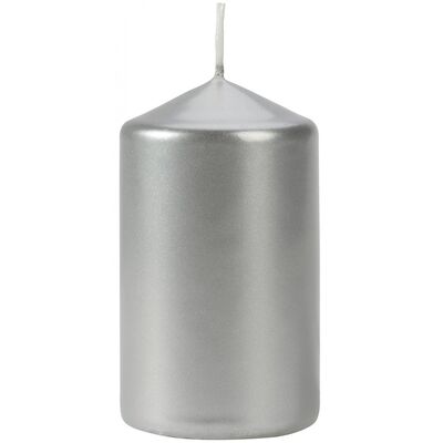 Świeca walec SW60/100-271 perłowy srebrny BISPOL