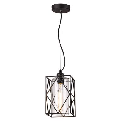 Lampa wisząca Ezra czarna