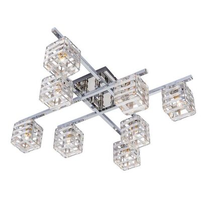 Plafon 8-płomienny Cube chrom