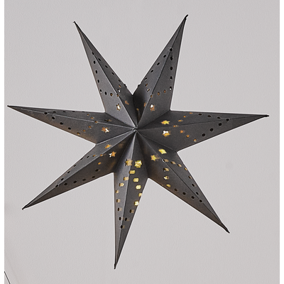 Gwiazdka papierowa LED 35 x 35 cm czarna