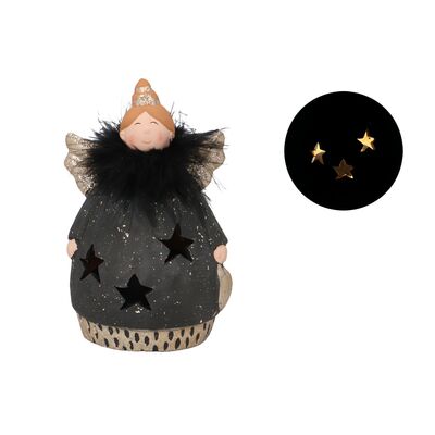 Figurka ceramiczna LED Anioł 19 cm