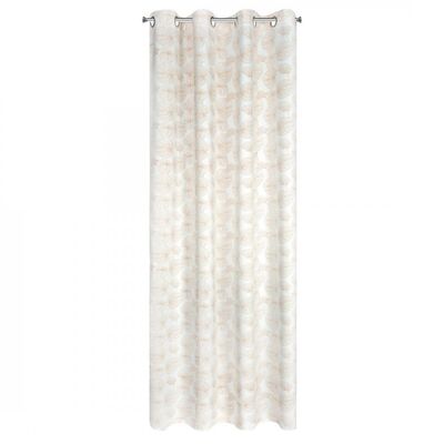 Zasłona MARIGOLD 140 x 250 cm przelotki biało-złoty