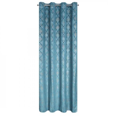 Zasłona ARETA 140 x 250 cm przelotki ciemnoniebieski