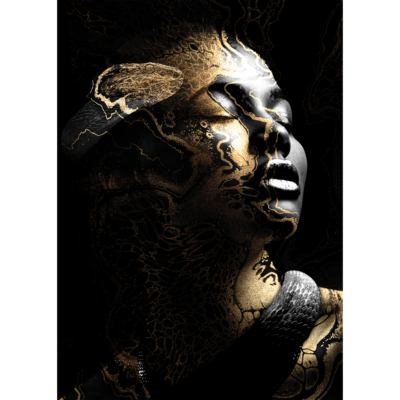 Plakat 50 x 70 cm Kobieta Złoto