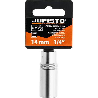 Nasadka 1/4" długa l - 50 mm, 14 mm Jufisto
