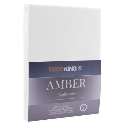 Prześcieradło AMBER 160-180 x 200+30 cm biały