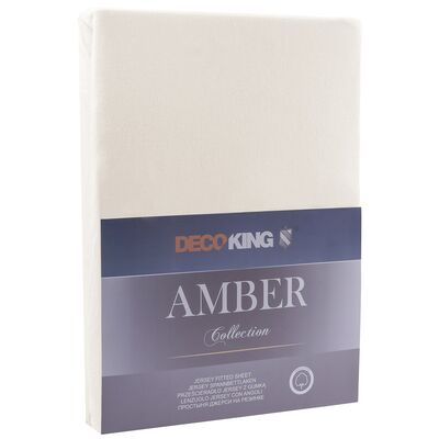 Prześcieradło AMBER 200-220 x 200+30 cm beżowy