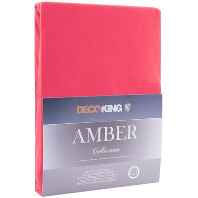 Prześcieradło jersey AMBER  160-180 x 200+30 cm ciemnoróżowy