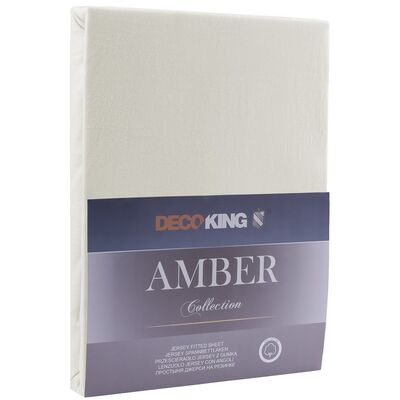 Prześcieradło AMBER 160-180 x 200+30 cm ecru