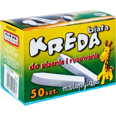 Kreda biała typ B kwadratowa opakowanie - 50 sztuk Condor
