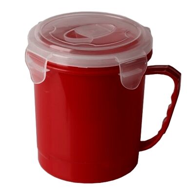 Kubek z pokrywką FRESH 0,71 l bordo