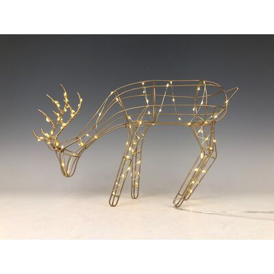 Renifer LED 39 x 8,5 x 24 cm złoty