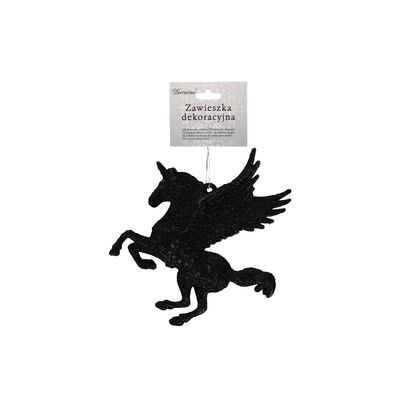 Zawieszka unicorn 13 cm czarny
